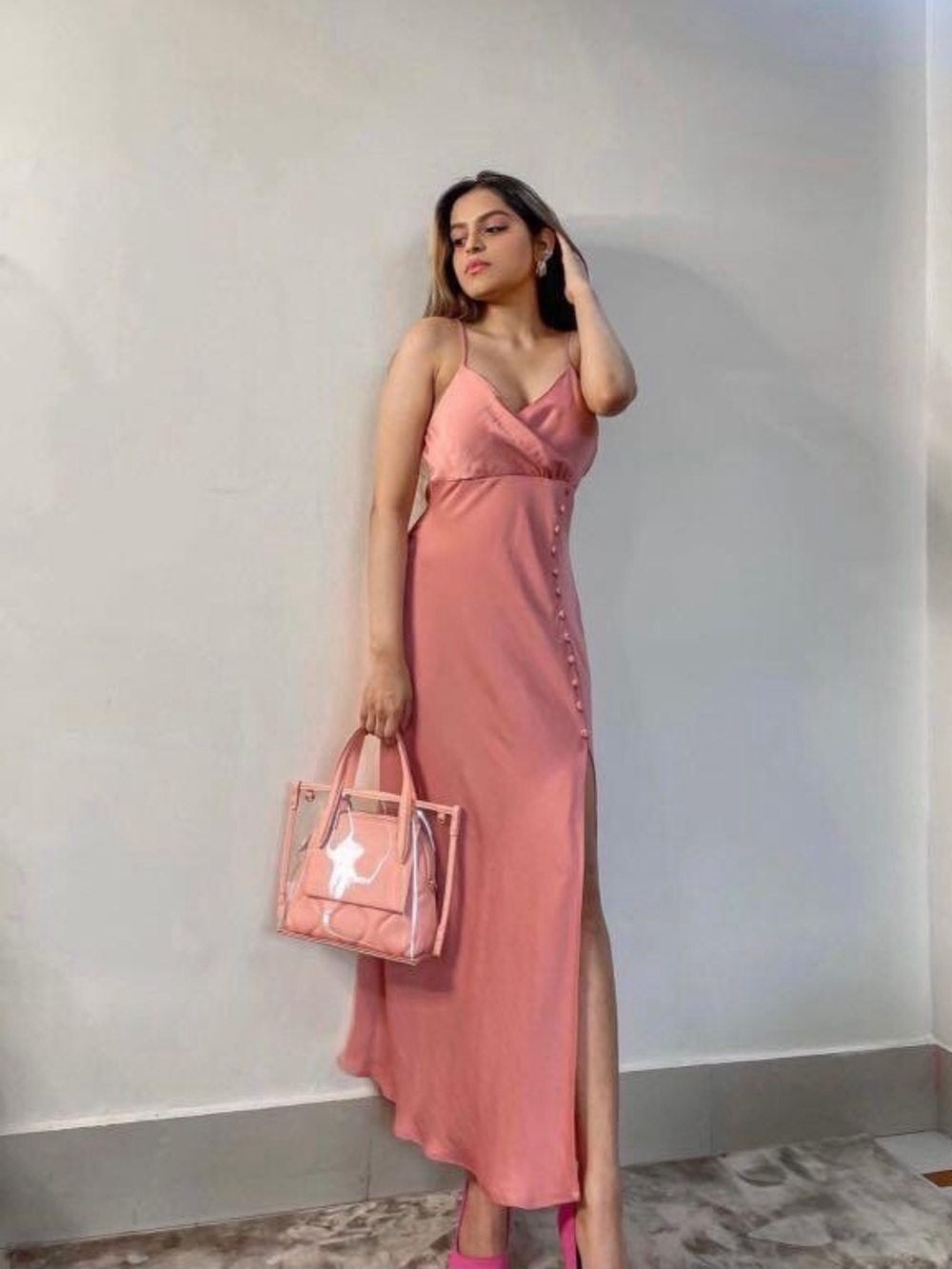 Zara satin effect maxi dress - Picture 2 of 8